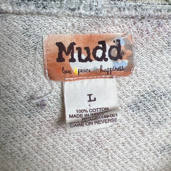 Mudd Large Short Sleeve Top Drawstring Pullover Sweater Stripe - Picture 3 of 5